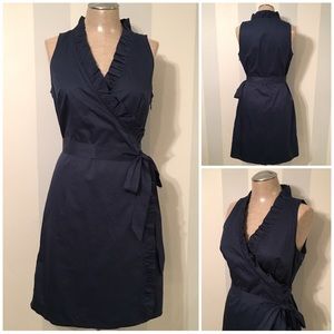 Navy Blue Wrap Dress
